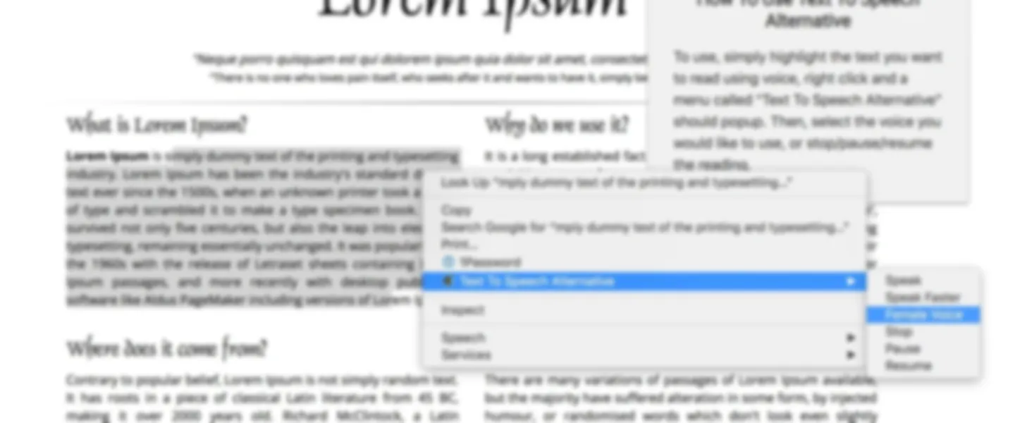 Text To Speech Alternative