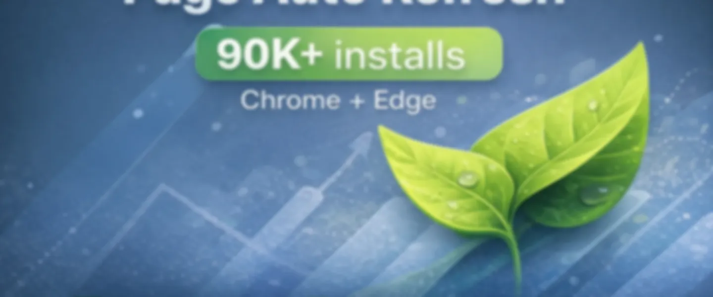 Screenshot of Auto-Refresh Browser Extension with 90K+ Installs and SEO Traffic