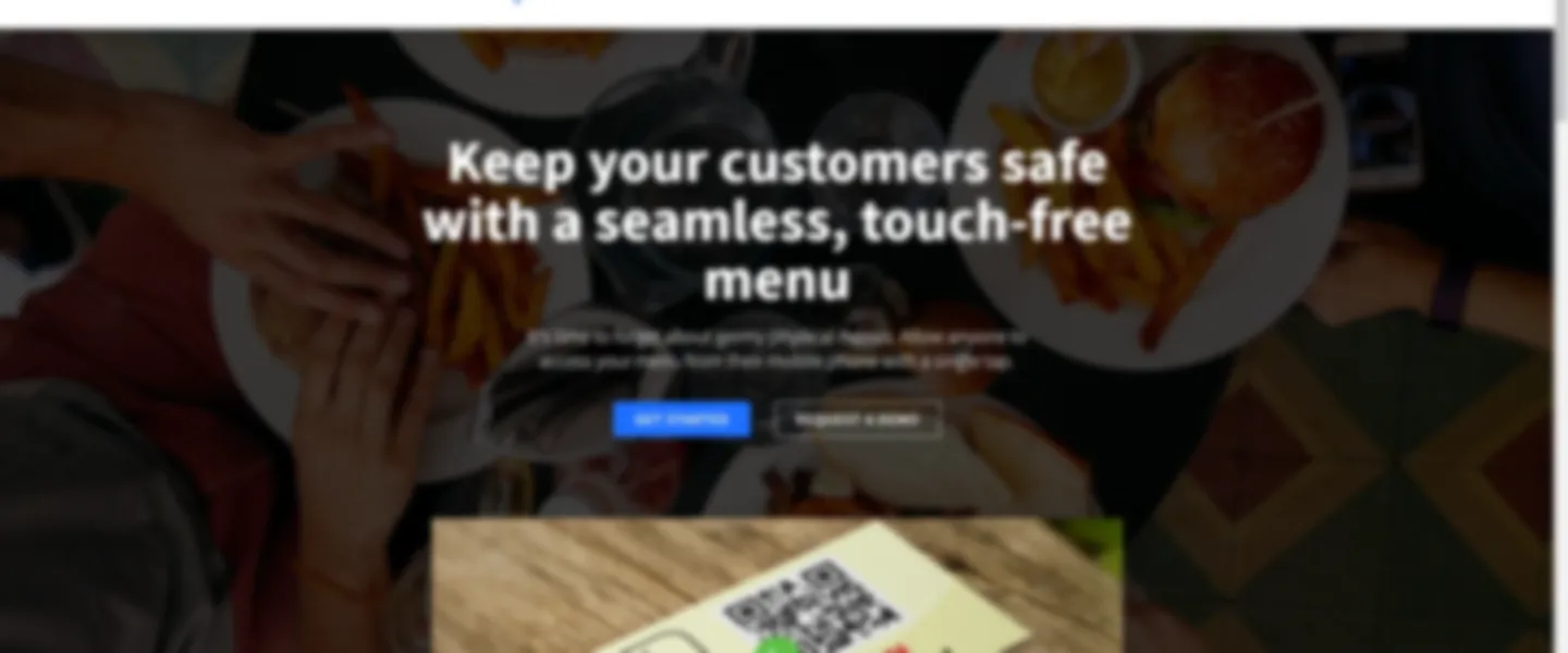 Contactless Menus for Restaurants 