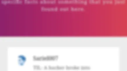 Today I Learned (Til)