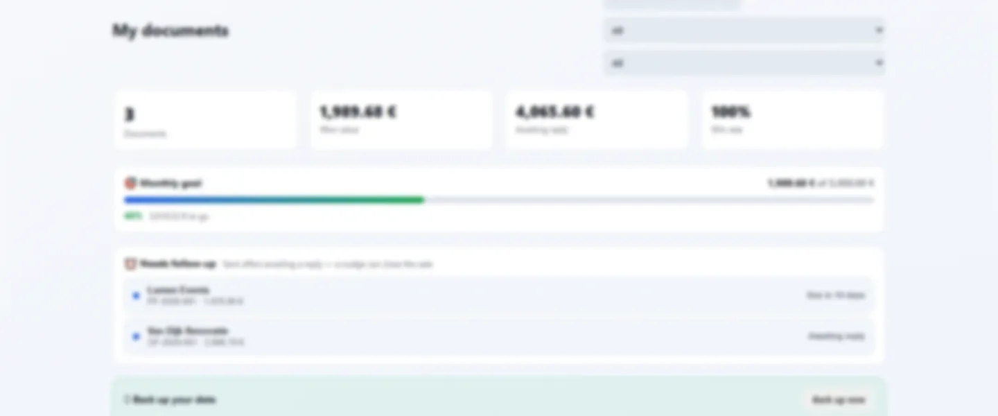 Screenshot of White-Label Invoicing Web App with PWA Support and Multi-Language UI