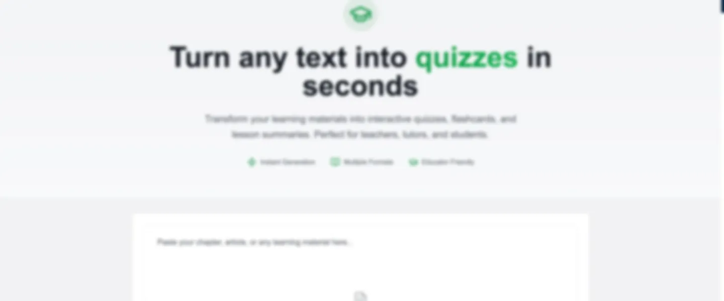 Screenshot of AI-Powered Educational Content Generation Platform