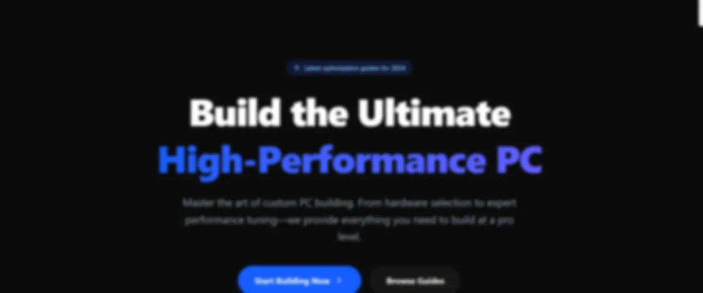Screenshot of PC Hardware Platform with Technical Guides and Optimization Tool