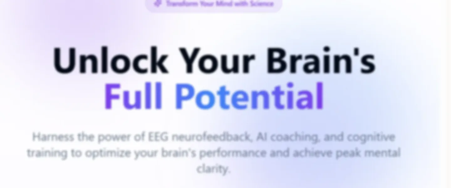 AI Mental Wellness & Neurofeedback App