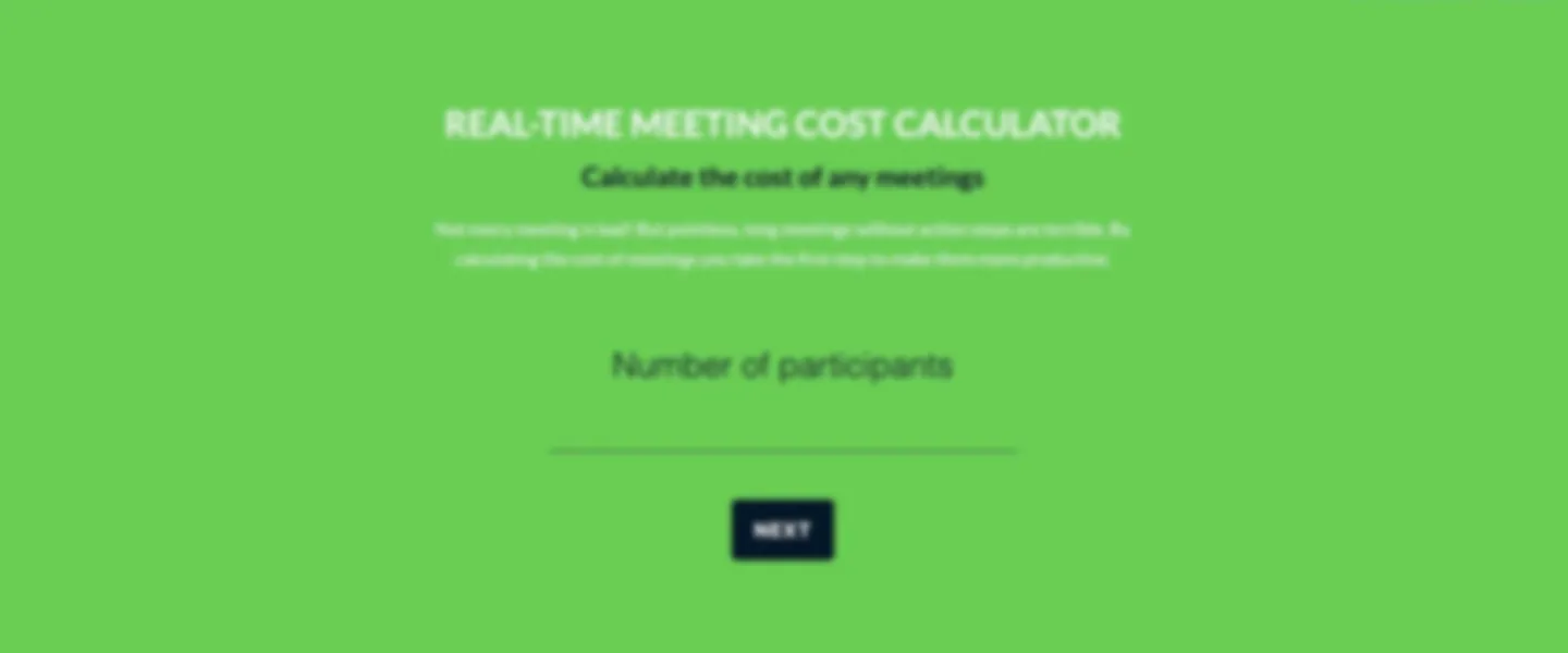Meeting Cost Calculator