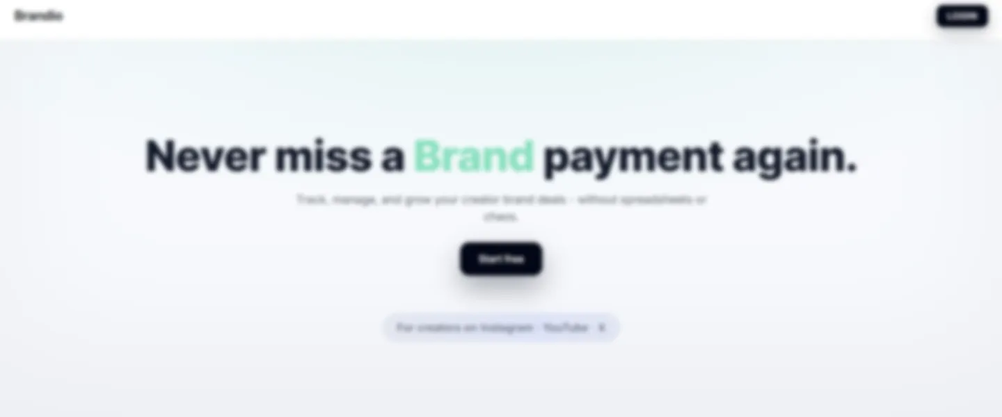 Brand Deal Management Platform