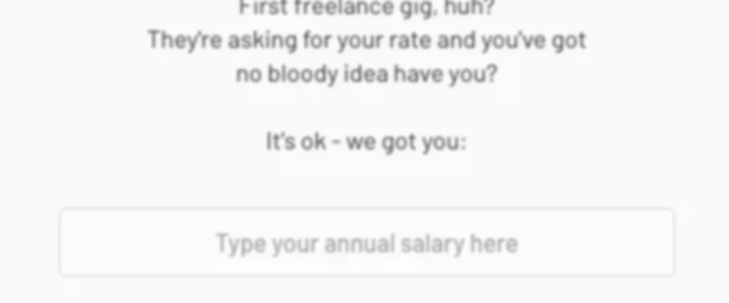 Simple Freelance Rate Calculator