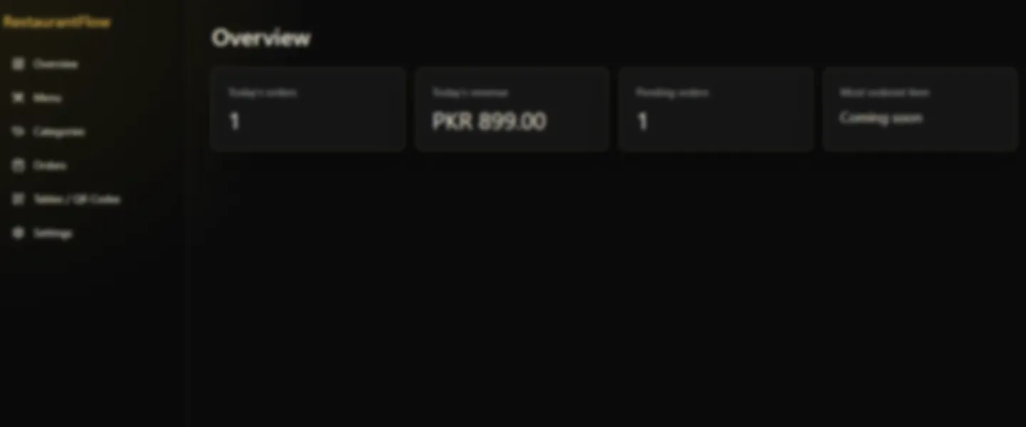 Screenshot of RestaurantFlow