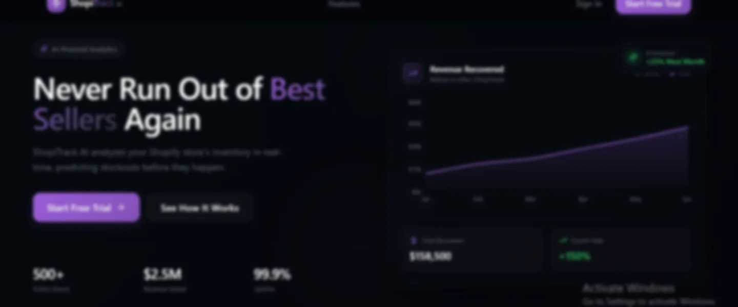 Screenshot of Production-Ready Shopify App Development Foundation with OAuth & Analytics