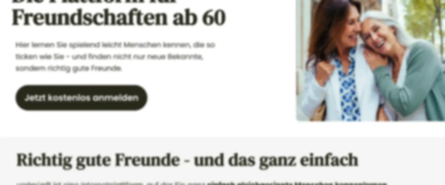 Friendship-Centric Web App for the 60+ Market