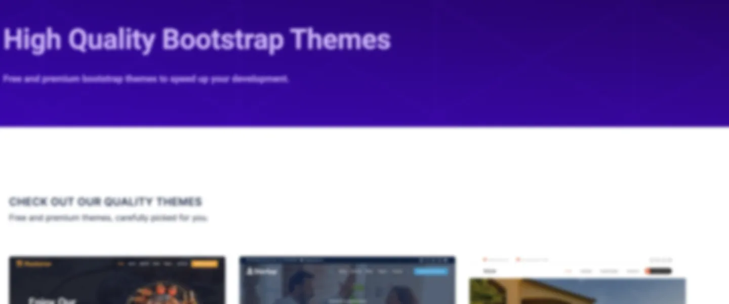 Bootstrap Themes Website