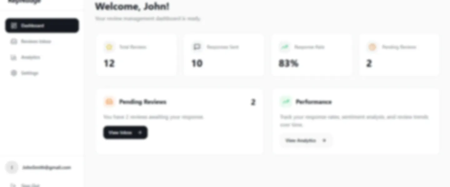 Screenshot of AI-Powered Google Review Response Automation SaaS for Local Businesses