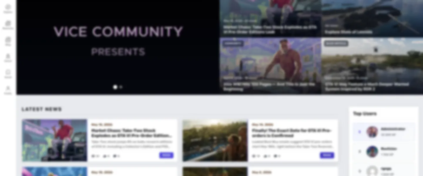 Screenshot of GTA 6 Fan Community Platform with Wiki Engine and Gamification