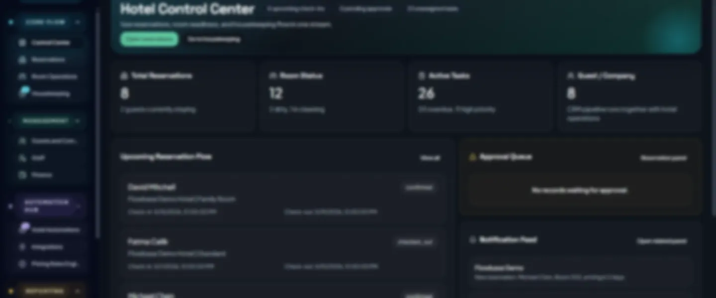 Screenshot of Multi-Tenant Hotel Management SaaS for Turkish & Cyprus Markets