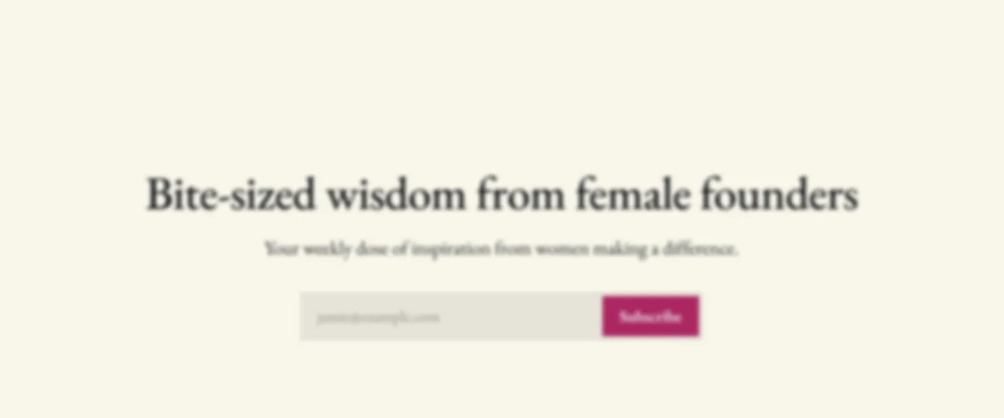 Women's Founder Newsletter