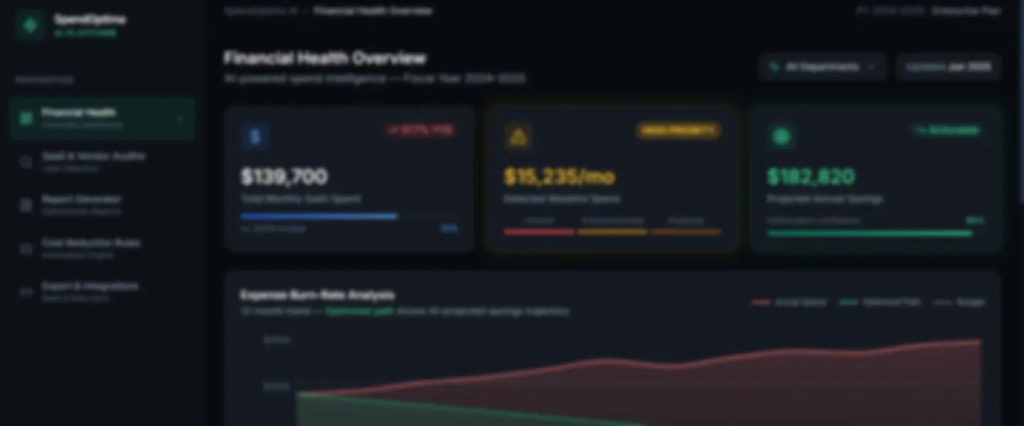 Screenshot of SpendOptima AI