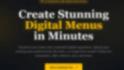 Ai-Powered Digital Menu Builder