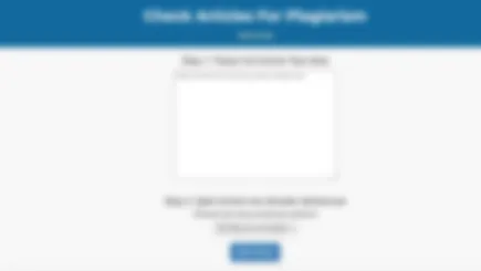 Check Articles For Plagiarism