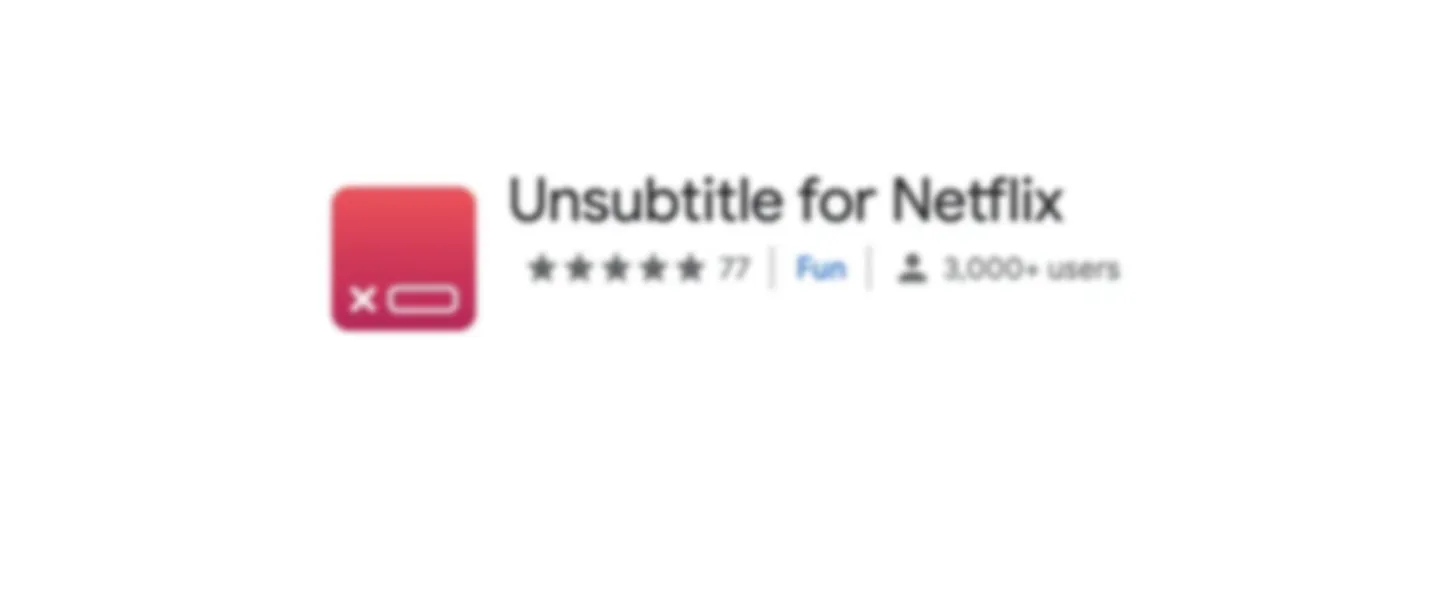 Subtitle Removal Extension for Netflix