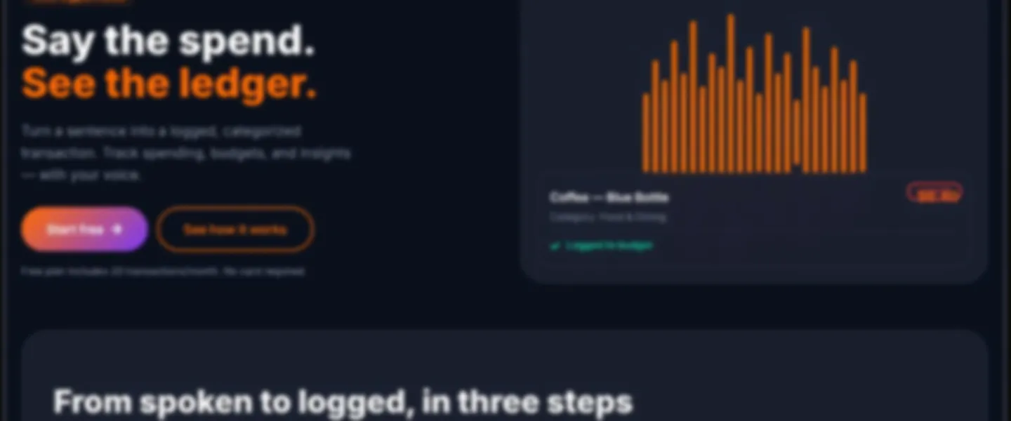 Screenshot of Voice-First AI Personal Finance Tracker with Complete Infrastructure