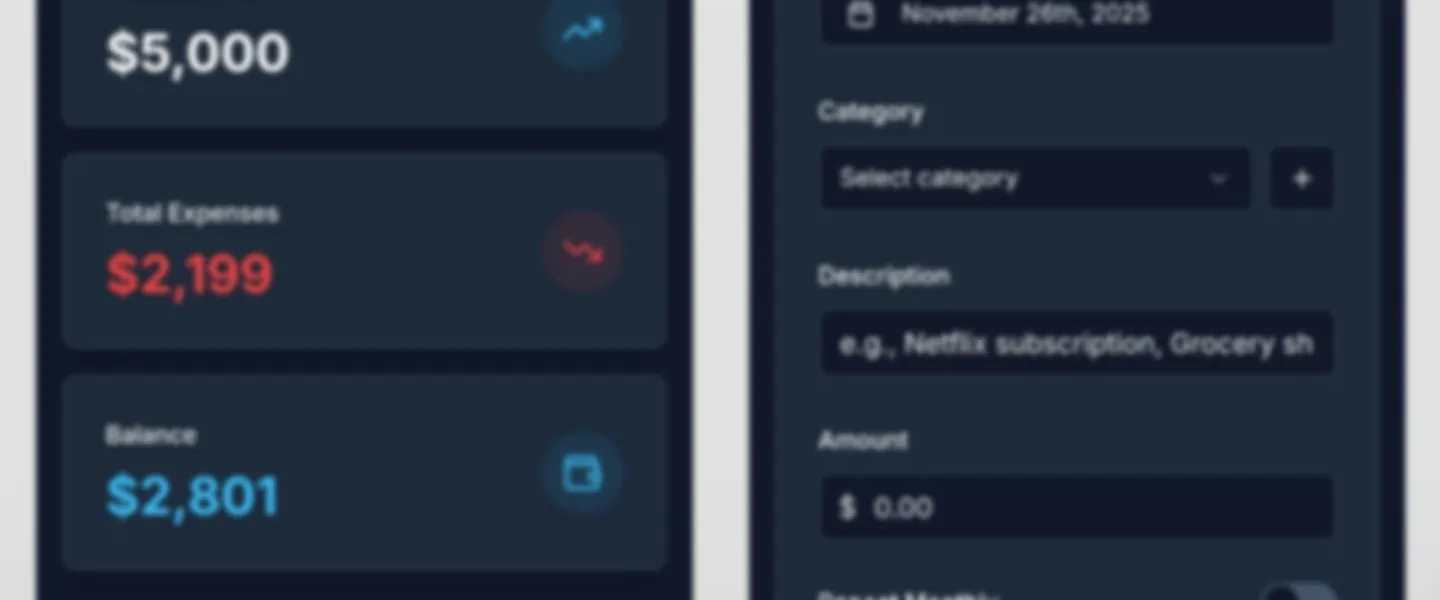 Screenshot of Privacy-First Local Storage Expense Tracker with Full Source Code