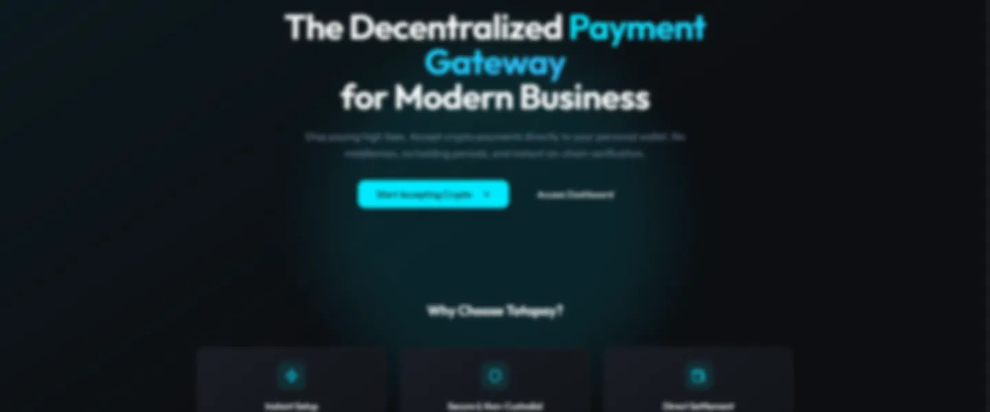 Screenshot of Multi-Chain Cryptocurrency Payment Gateway with Fee Monetization