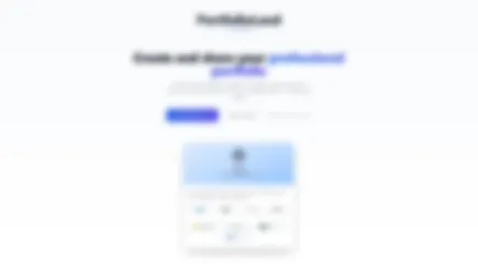 No-Code Portfolio Builder